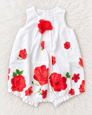 LULI Floral Baby Romper – 6 Months
